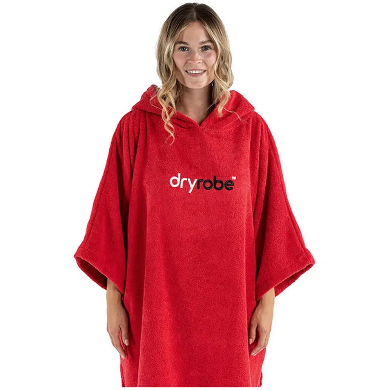 Dryrobe Organic Cotton Towel Robe V3 Large Red-1